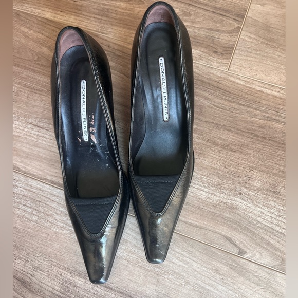 Donald J Pliner pointed square toe bumps patent leather bronze 8 1/2 - Picture 5 of 14